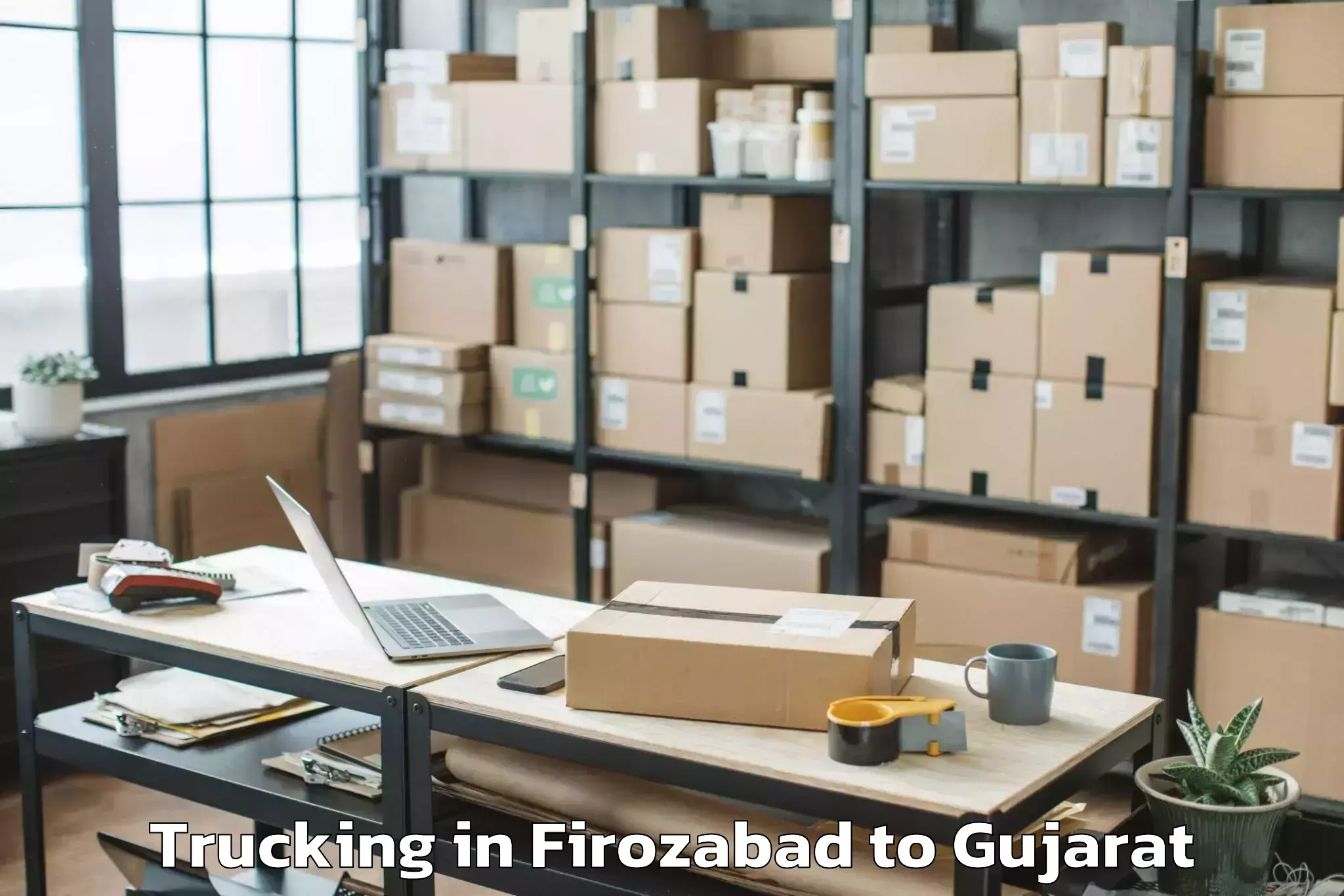 Professional Firozabad to Gusar Trucking